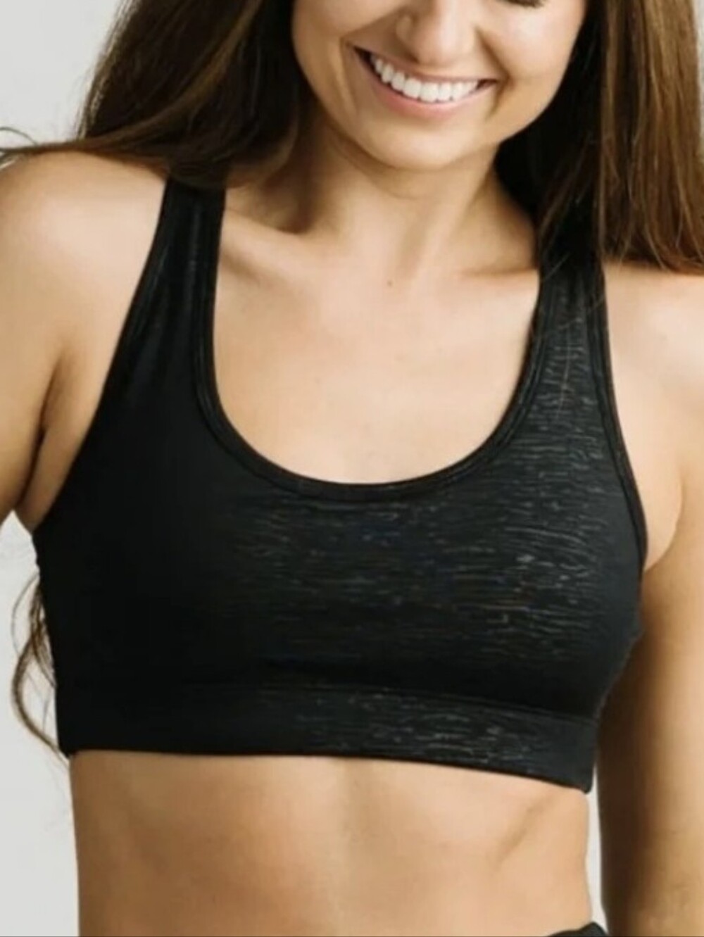 EUC Zyia Black Bomber Mesh Back Sports Bra